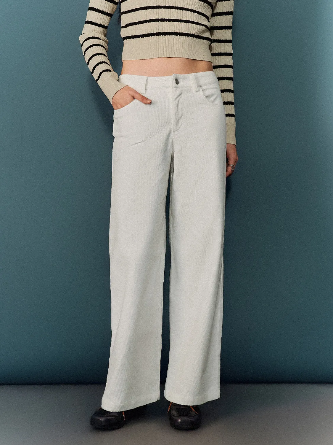 Straight Wide-Leg Pants sold by Urban Revivo product image thumbnail 2