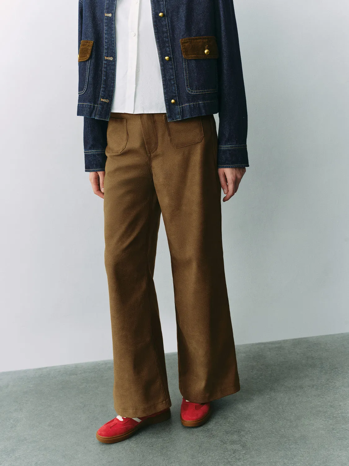 Flared Leg Straight Pants sold by Urban Revivo product image thumbnail 3