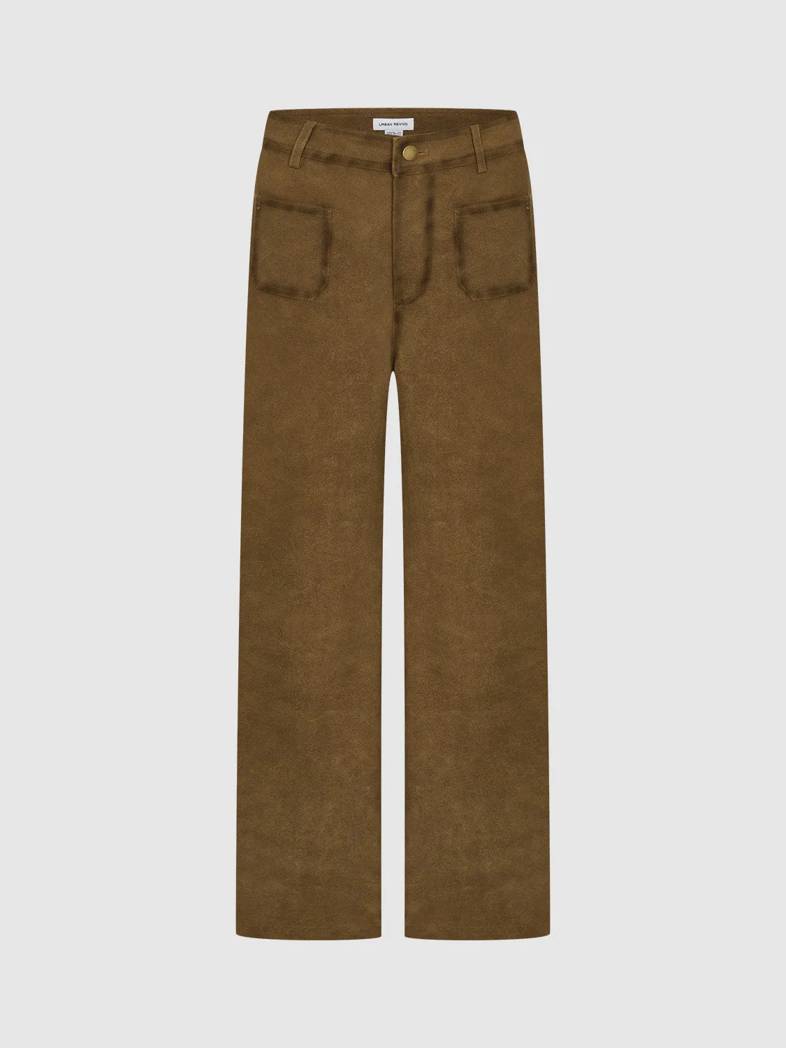 Flared Leg Straight Pants sold by Urban Revivo