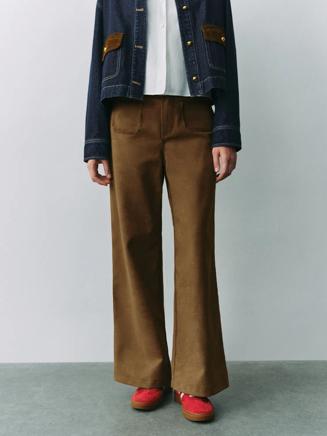 Flared Leg Straight Pants sold by Urban Revivo product image thumbnail 2