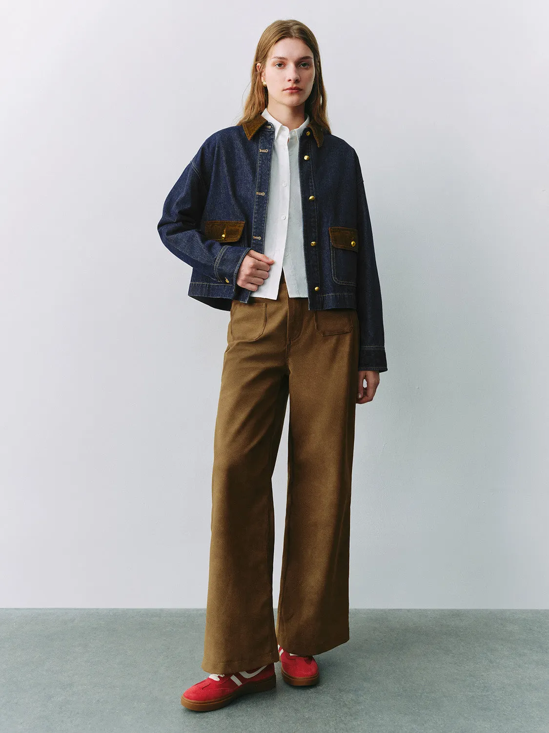 Flared Leg Straight Pants sold by Urban Revivo product image thumbnail 5