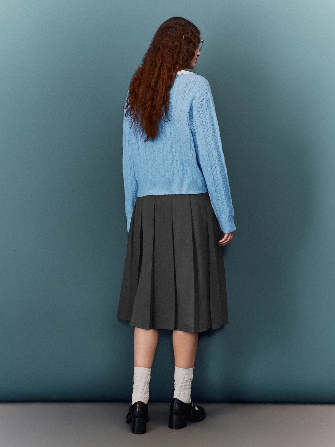 Pleated A-Line Skirts sold by Urban Revivo product image thumbnail 4