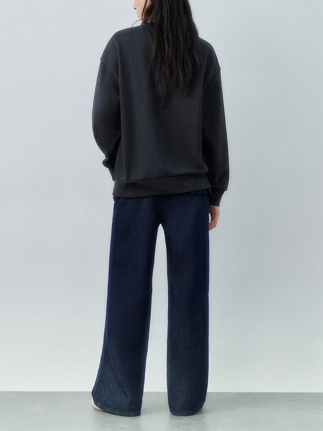 Crew Neck Loose Sweatshirts sold by Urban Revivo product image thumbnail 3