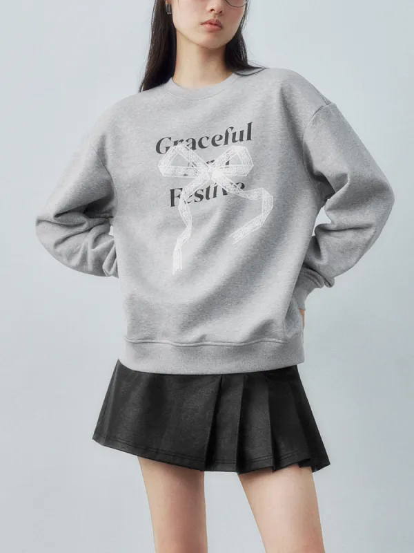 Crew Neck Loose Sweatshirts sold by Urban Revivo