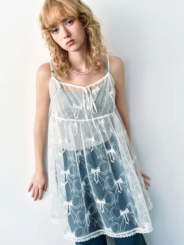 Cami Bow Pattern Overhead Shirt sold by Urban Revivo