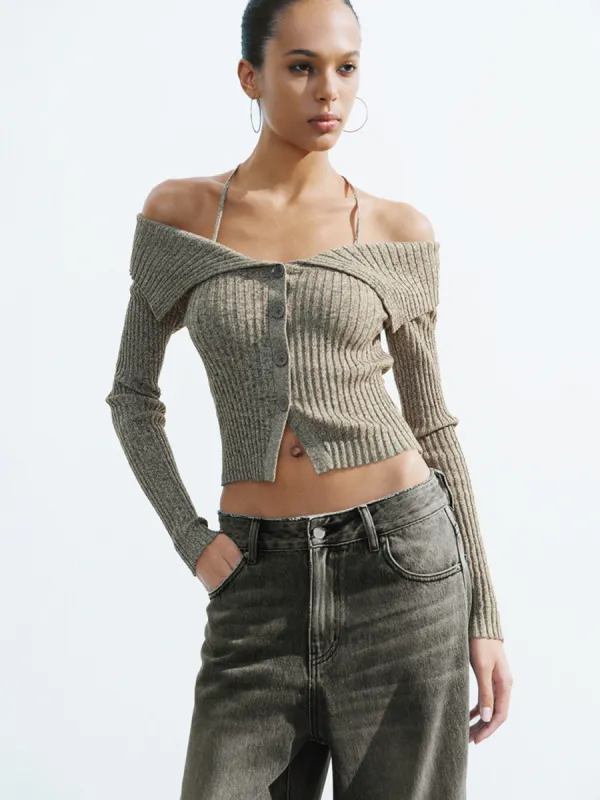 One Shoulder Knitted Cardigans sold by Urban Revivo