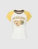 Printed Crew Neck Skinny T-Shirt sold by Urban Revivo