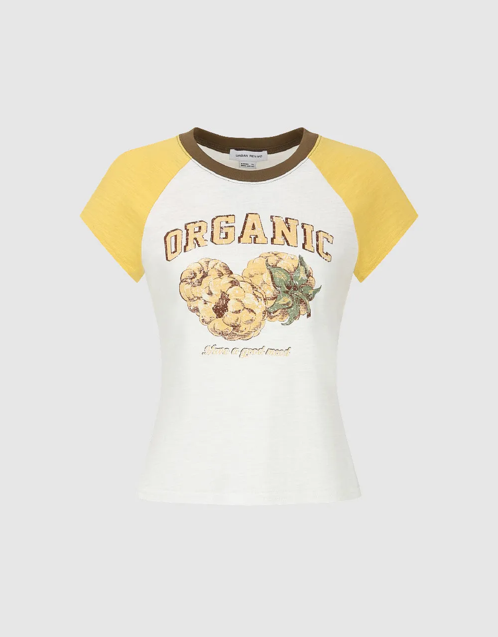 Printed Crew Neck Skinny T-Shirt sold by Urban Revivo product image thumbnail 4