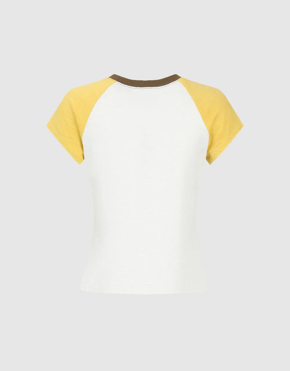 Printed Crew Neck Skinny T-Shirt sold by Urban Revivo product image thumbnail 5