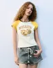 Printed Crew Neck Skinny T-Shirt sold by Urban Revivo