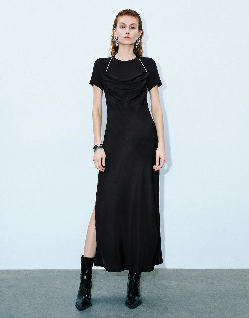 Crew Neck Straight Dress sold by Urban Revivo