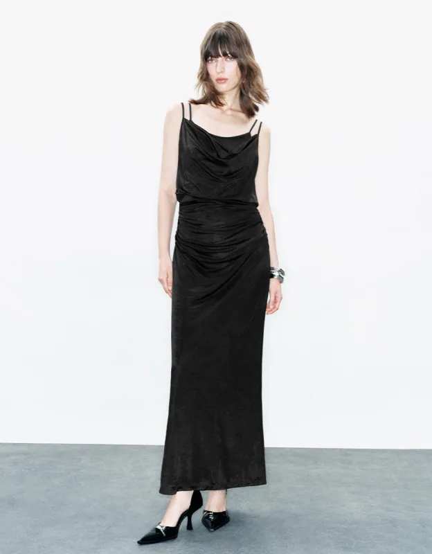 Cowl Neck Sleeveless Skinny Dress sold by Urban Revivo