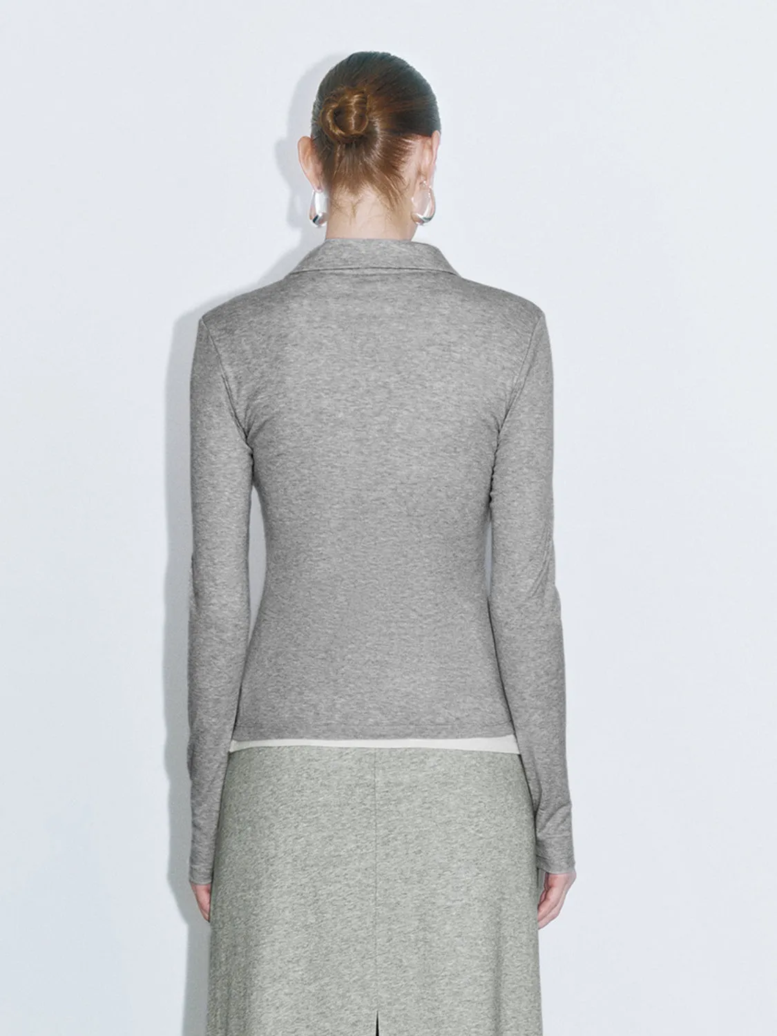 Lapel Skinny T-Shirts sold by Urban Revivo product image thumbnail 2