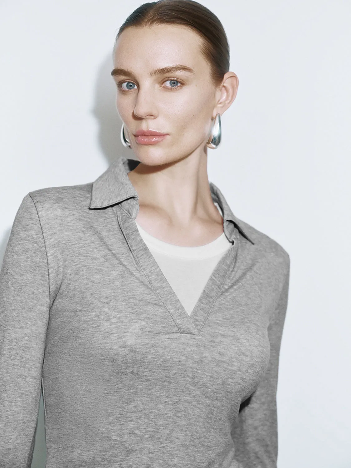 Lapel Skinny T-Shirts sold by Urban Revivo product image thumbnail 5