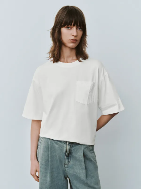 Crew Neck Loose T-Shirt sold by Urban Revivo