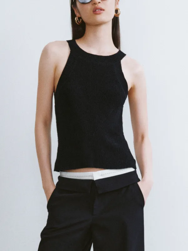 Skinny Knitted Tank Top sold by Urban Revivo