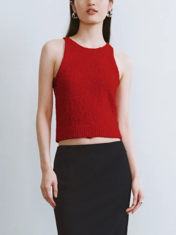 Sleeveless Skinny Knitted T-Shirts sold by Urban Revivo