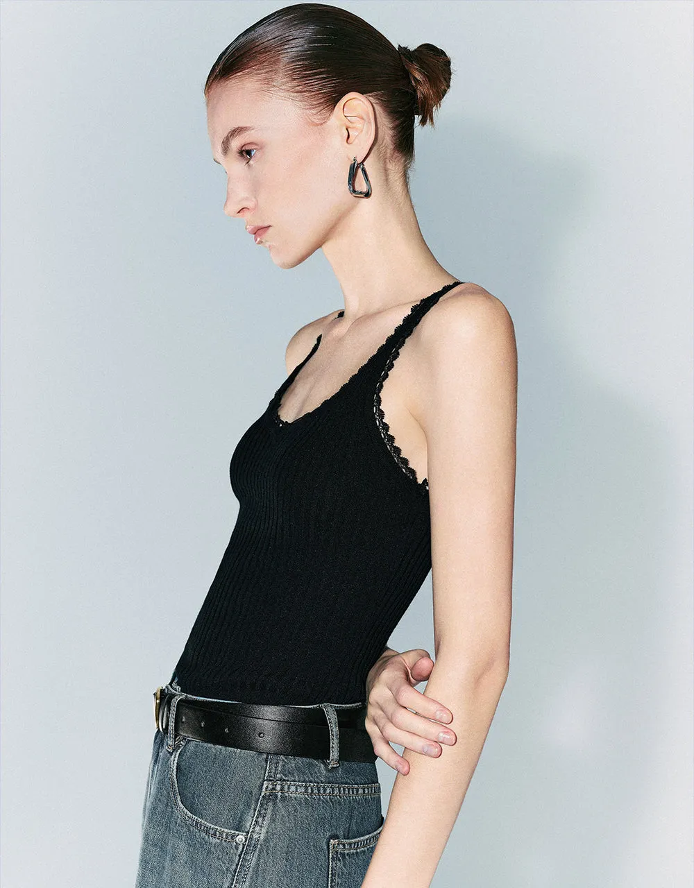 Tweed Knitted Tank Top sold by Urban Revivo product image thumbnail 2