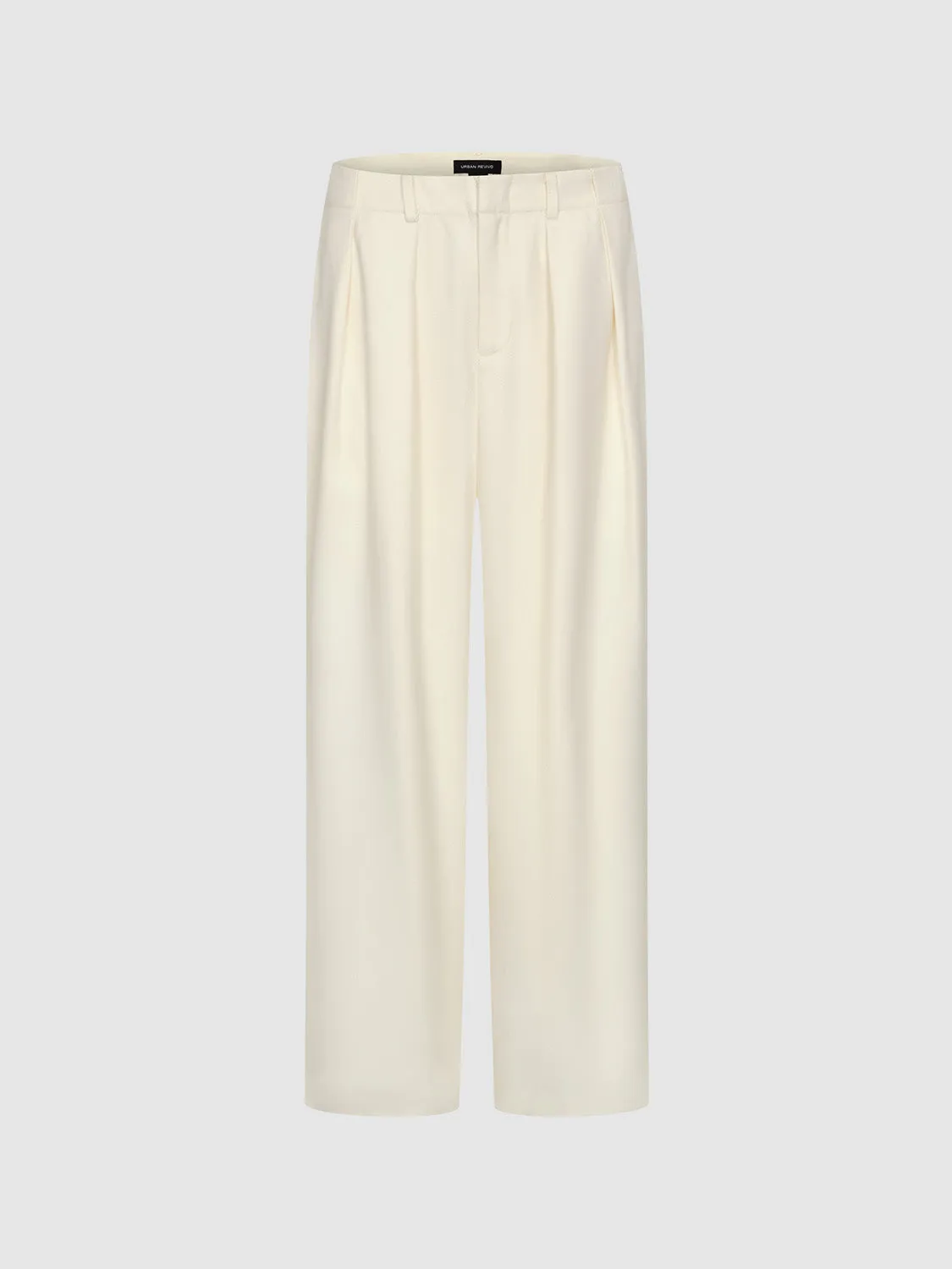 Hidden Button Wide-Leg Pants sold by Urban Revivo