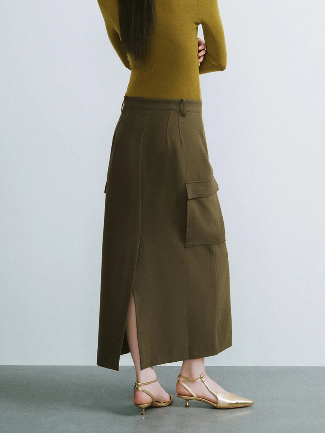 Midi Straight Skirt sold by Urban Revivo product image thumbnail 3