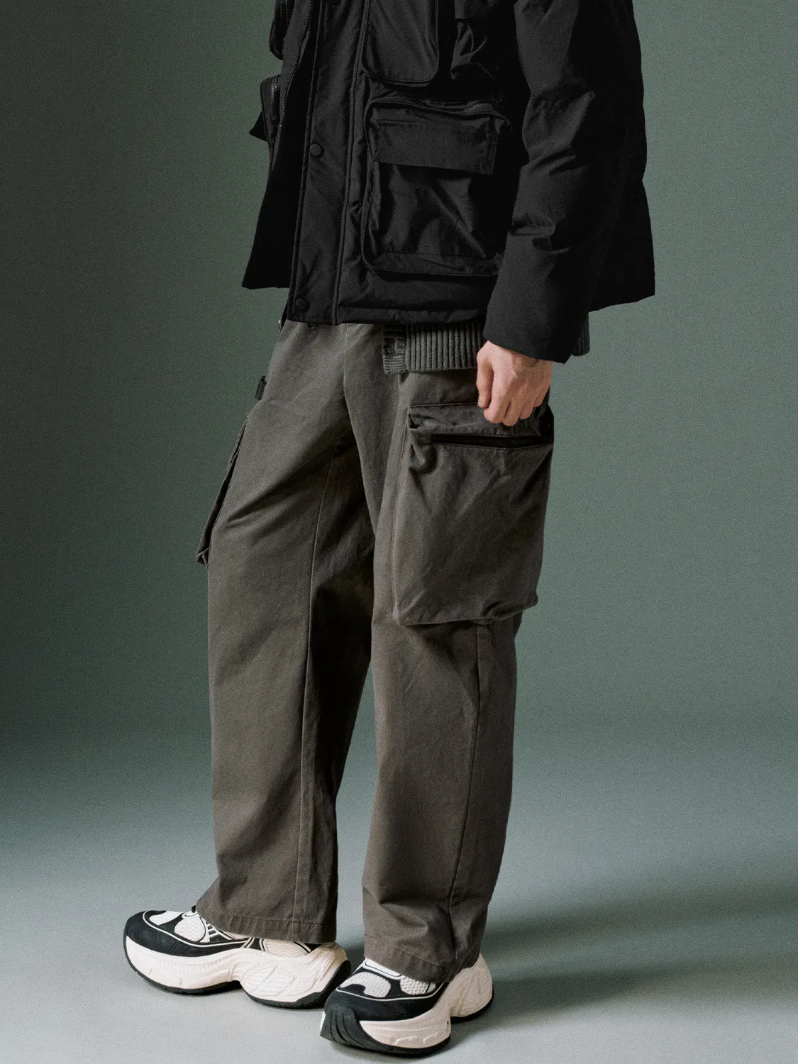 Side Pocket Wide-Leg Pants sold by Urban Revivo product image thumbnail 3