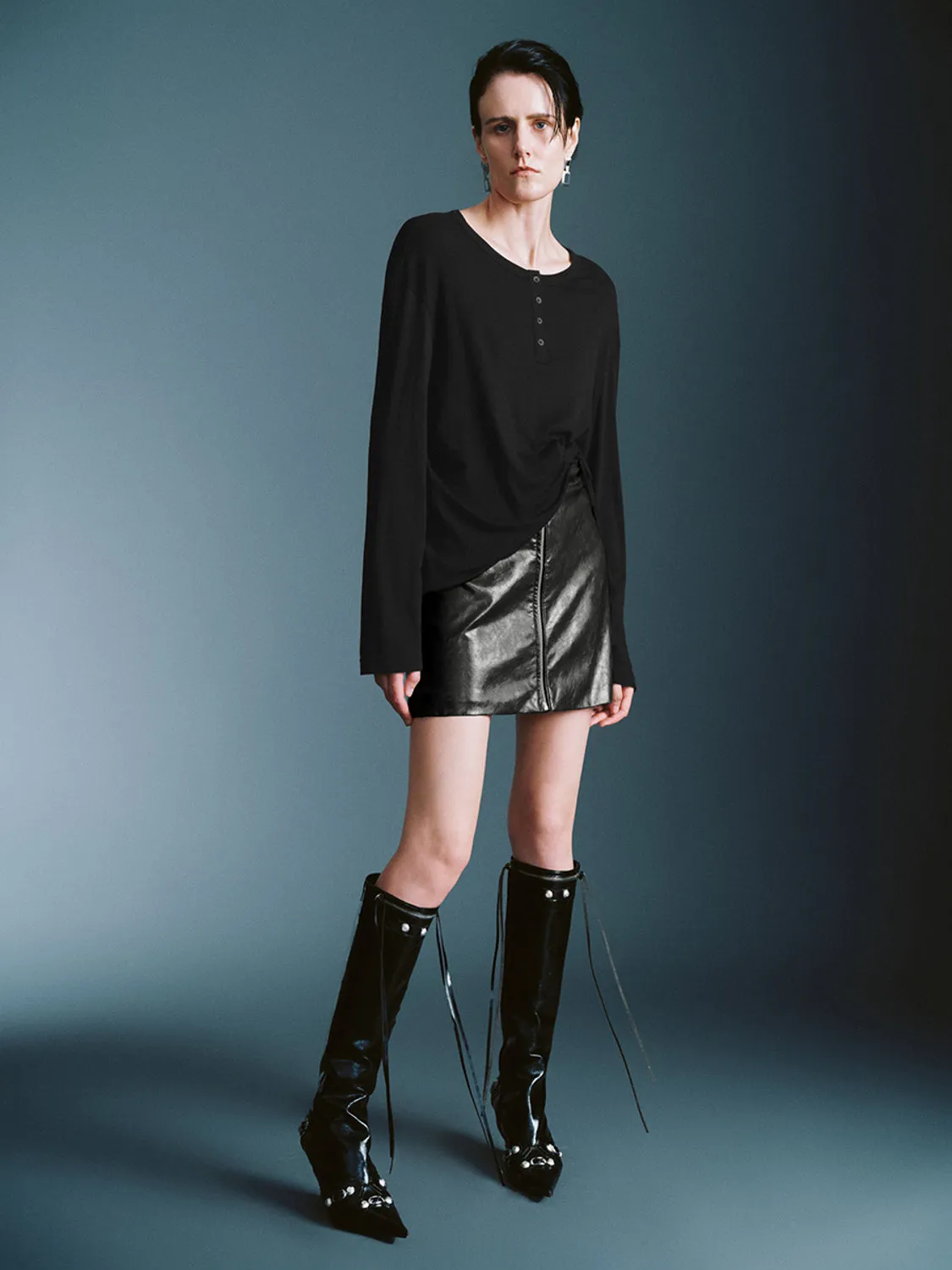 Loose Long Sleeve T-Shirts sold by Urban Revivo product image thumbnail 4