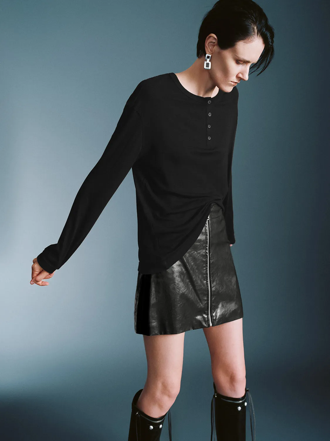 Loose Long Sleeve T-Shirts sold by Urban Revivo product image thumbnail 5