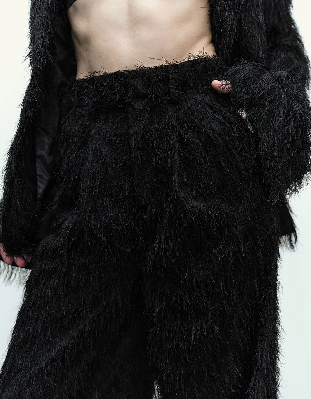 Fuzzy Wide-Leg Pants sold by Urban Revivo product image thumbnail 5