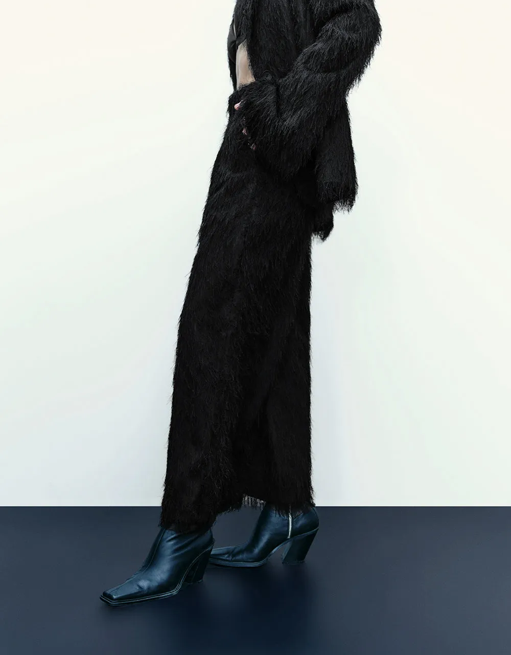 Fuzzy Wide-Leg Pants sold by Urban Revivo product image thumbnail 4