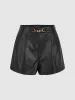 Vegan Leather Shorts With Chain sold by Urban Revivo