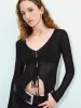 Tie Front Knitted Cardigan sold by Urban Revivo