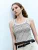 Striped U Neck Knitted Tank Top sold by Urban Revivo