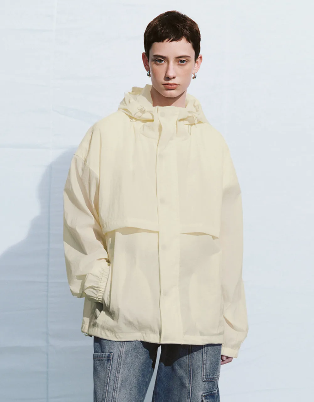 Stand Collar Zipper Front Straight Jacket sold by Urban Revivo