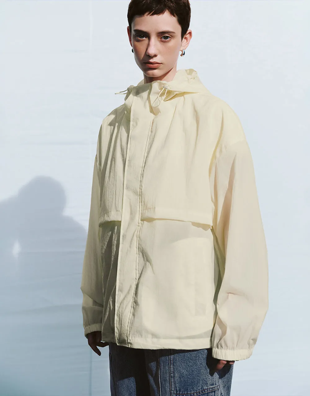 Stand Collar Zipper Front Straight Jacket sold by Urban Revivo product image thumbnail 2