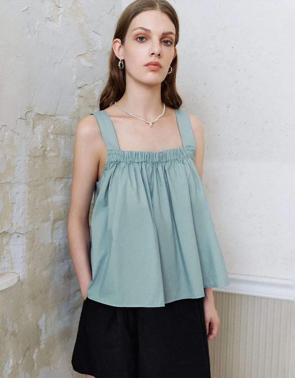 Square-cut Collar Cami Top sold by Urban Revivo product image thumbnail 2