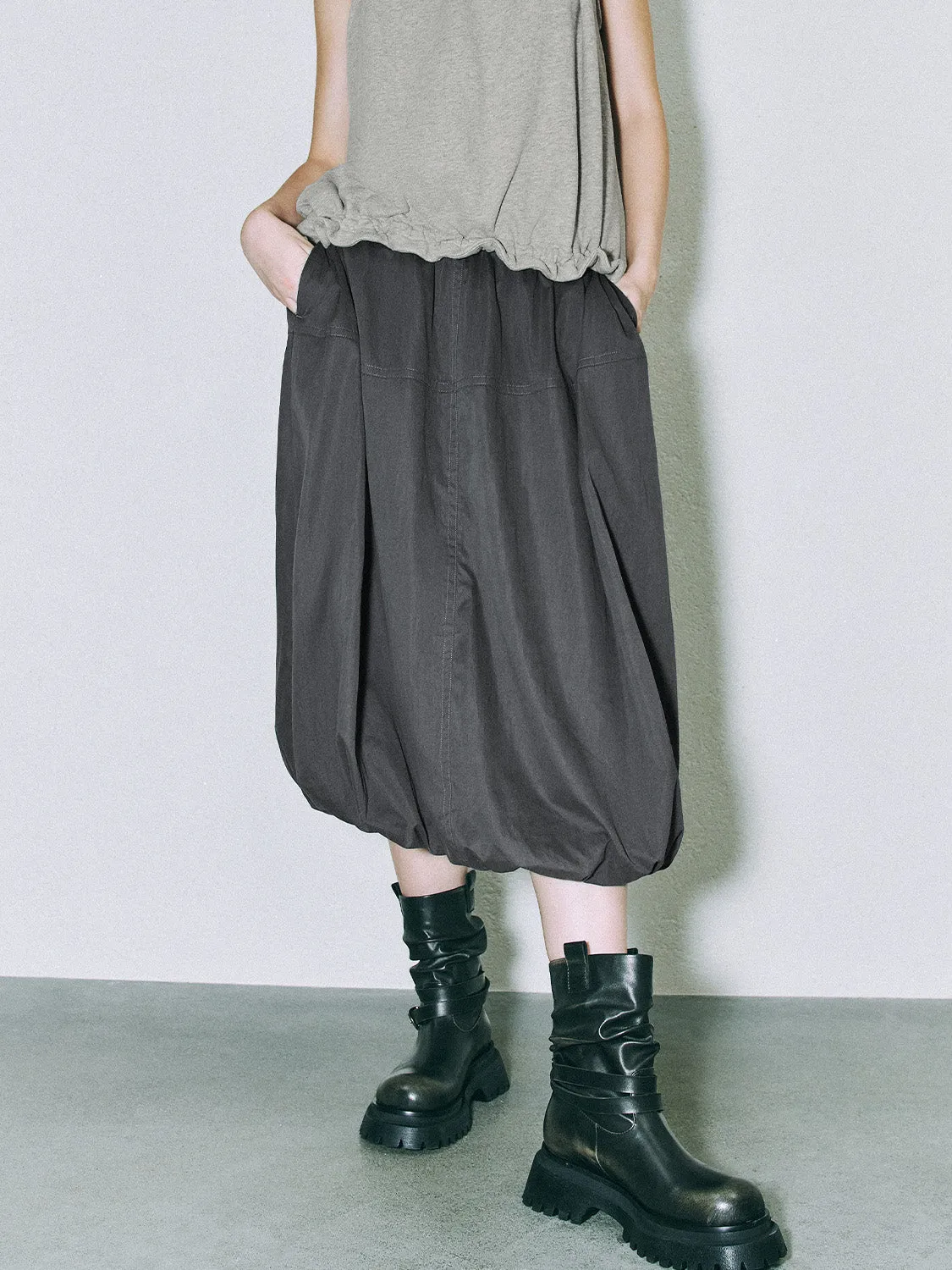 Slant Pocket Balloon Skirts sold by Urban Revivo product image thumbnail 2