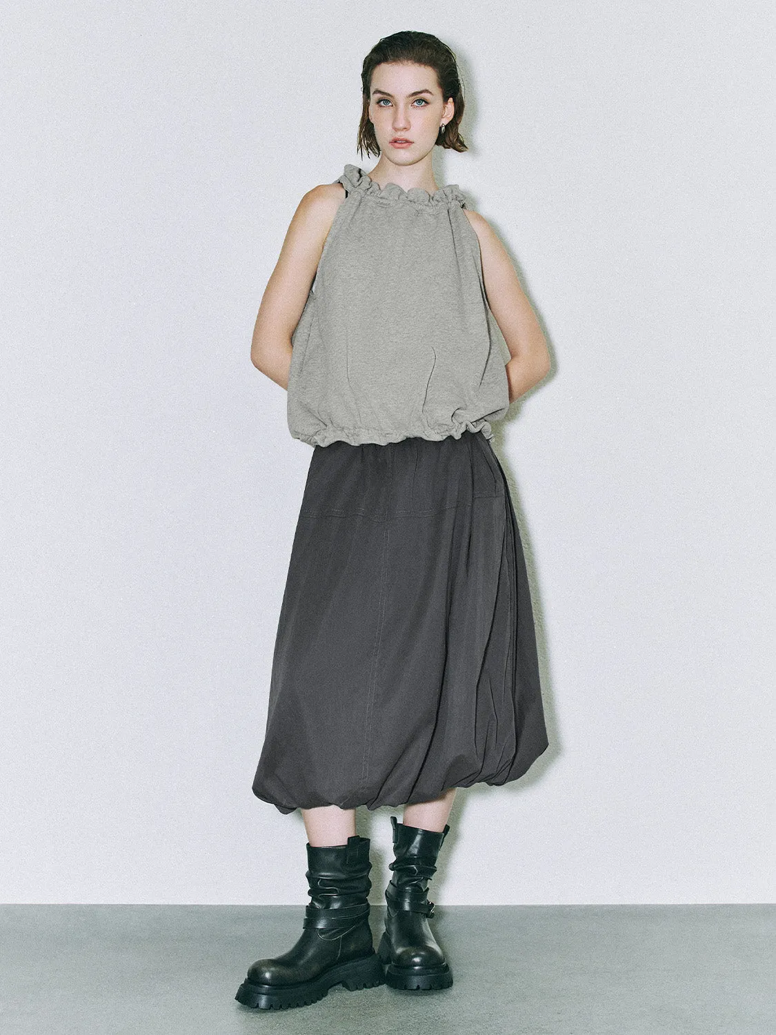 Slant Pocket Balloon Skirts sold by Urban Revivo product image thumbnail 5