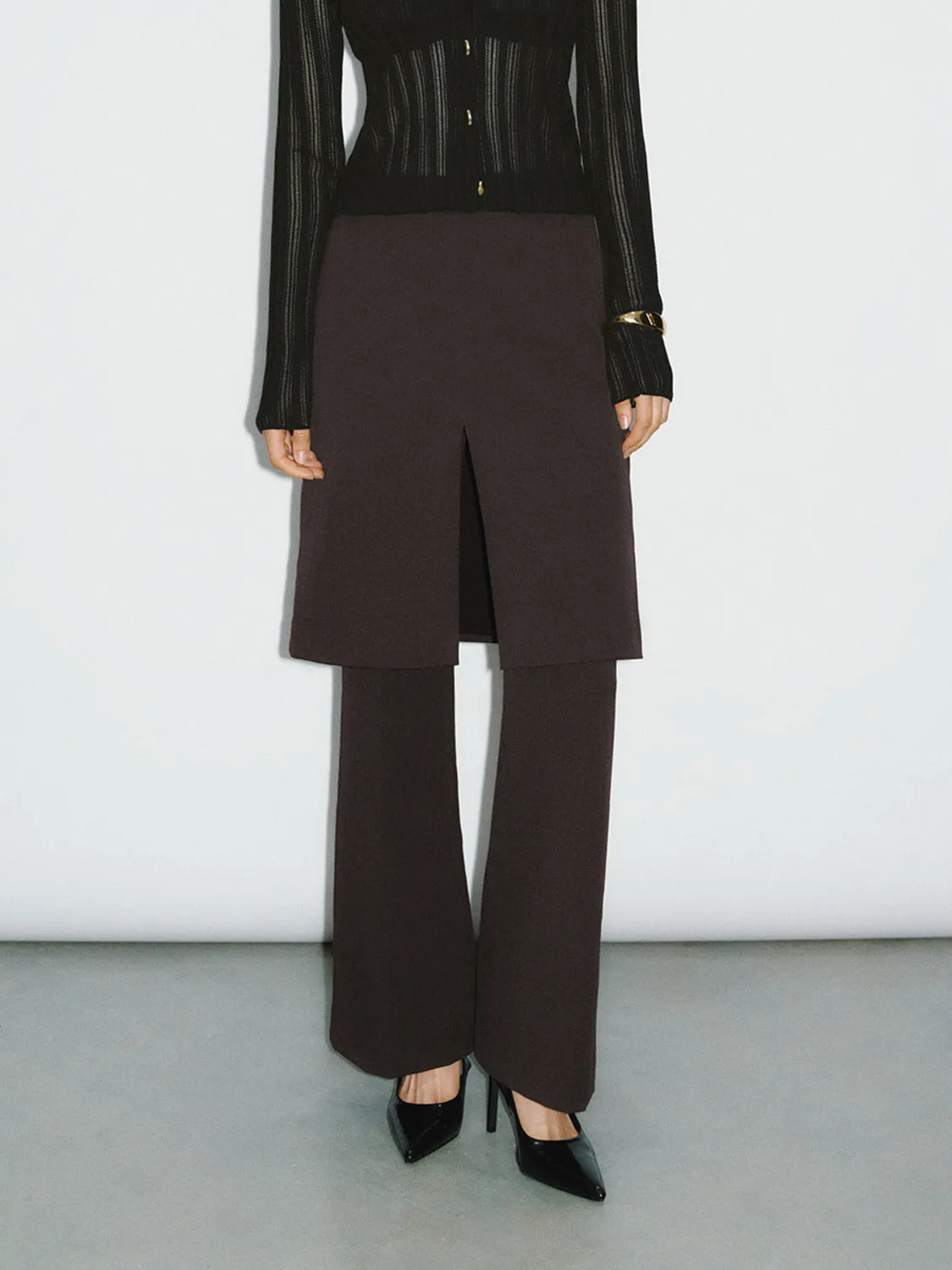 Skirt Layered Flare Pants sold by Urban Revivo product image thumbnail 2