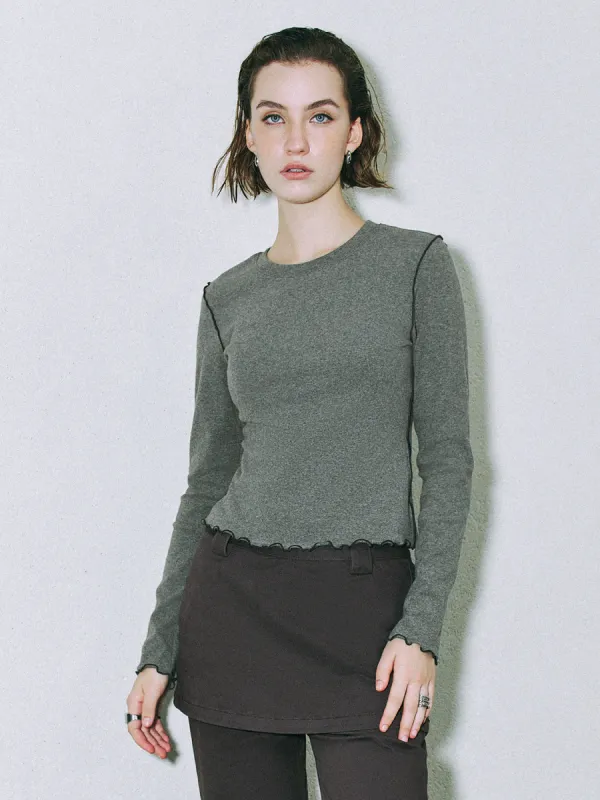 Skinny Ruffle Hem T-Shirts sold by Urban Revivo