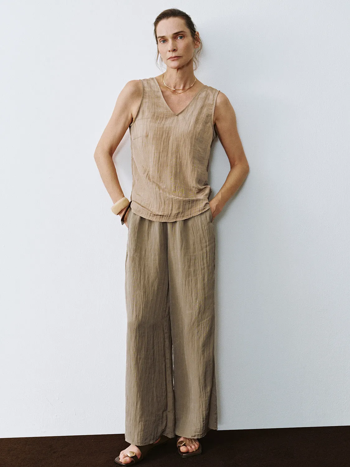 Shirred V-Neck Blouse sold by Urban Revivo product image thumbnail 4