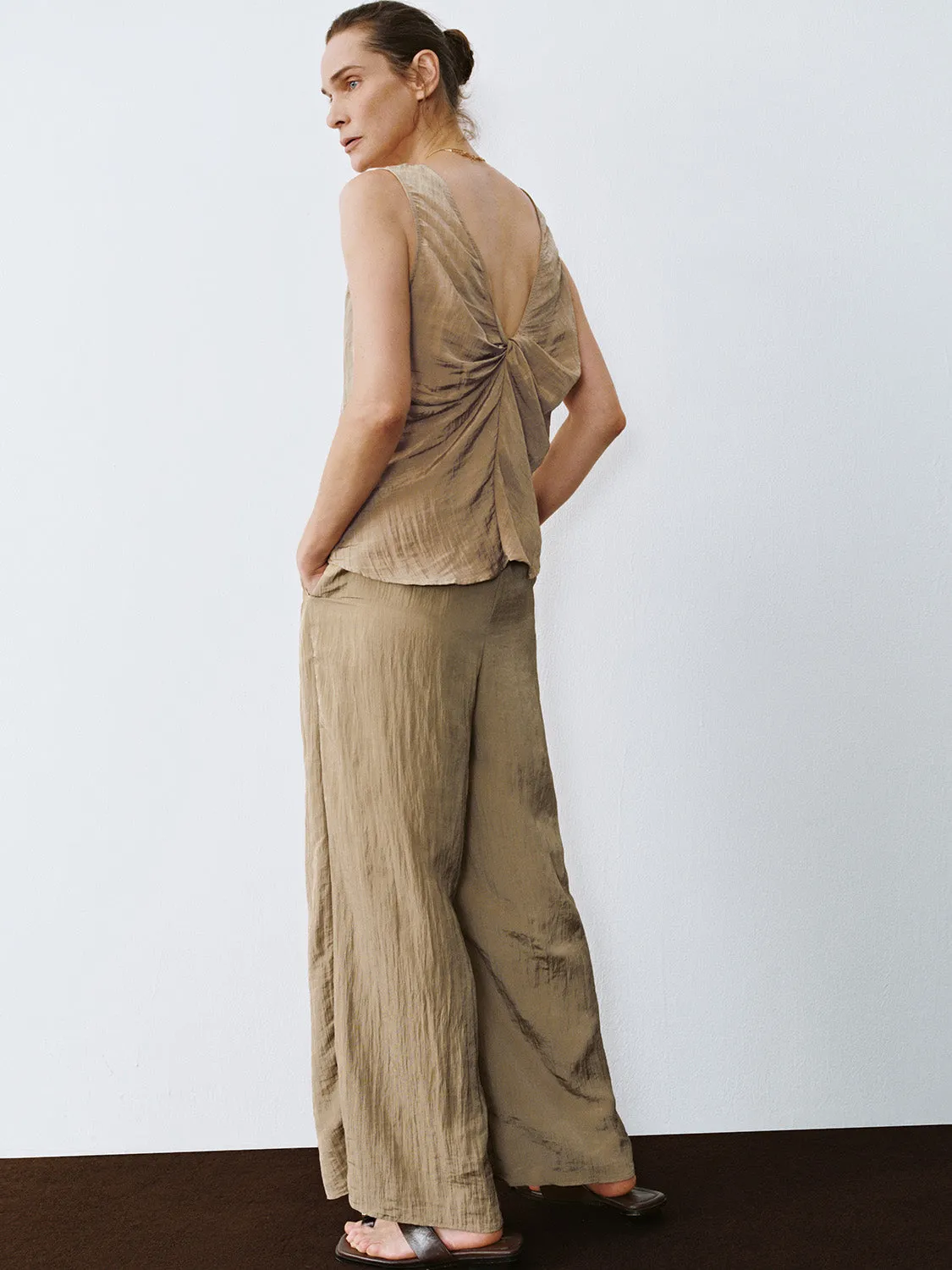 Shirred V-Neck Blouse sold by Urban Revivo product image thumbnail 3