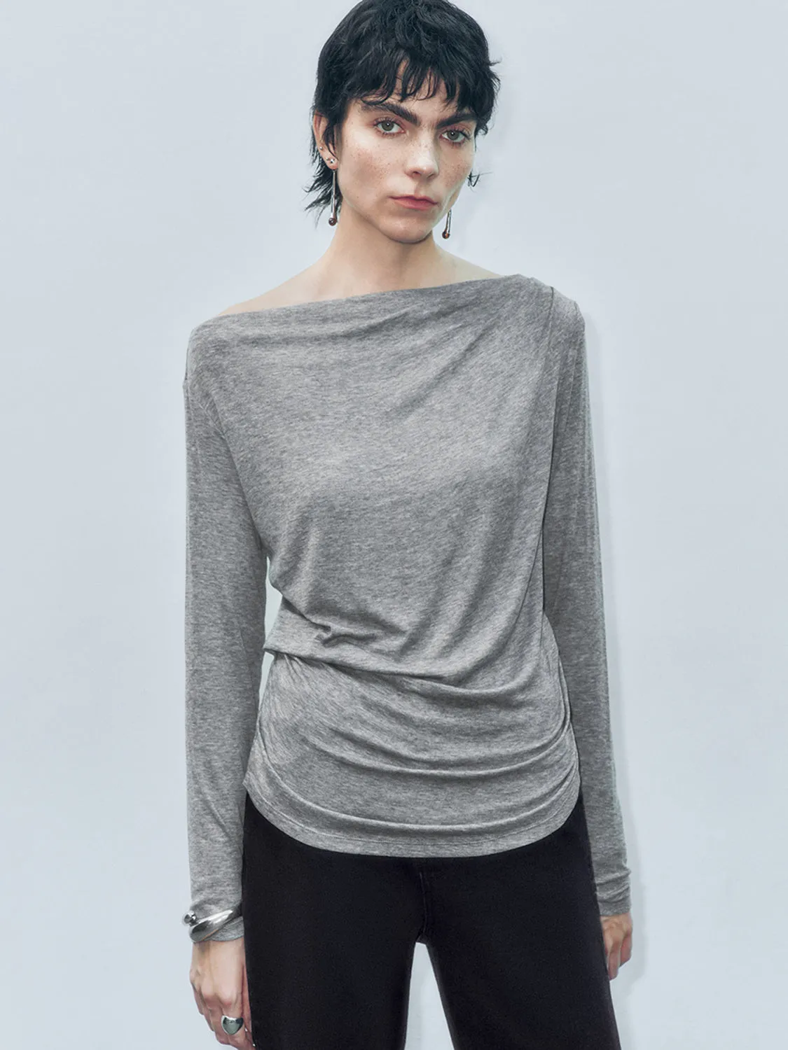 Ruched Regular T-Shirts sold by Urban Revivo product image thumbnail 3