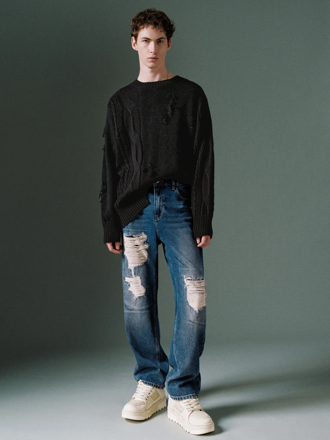 Ripped Denim Jeans sold by Urban Revivo product image thumbnail 5