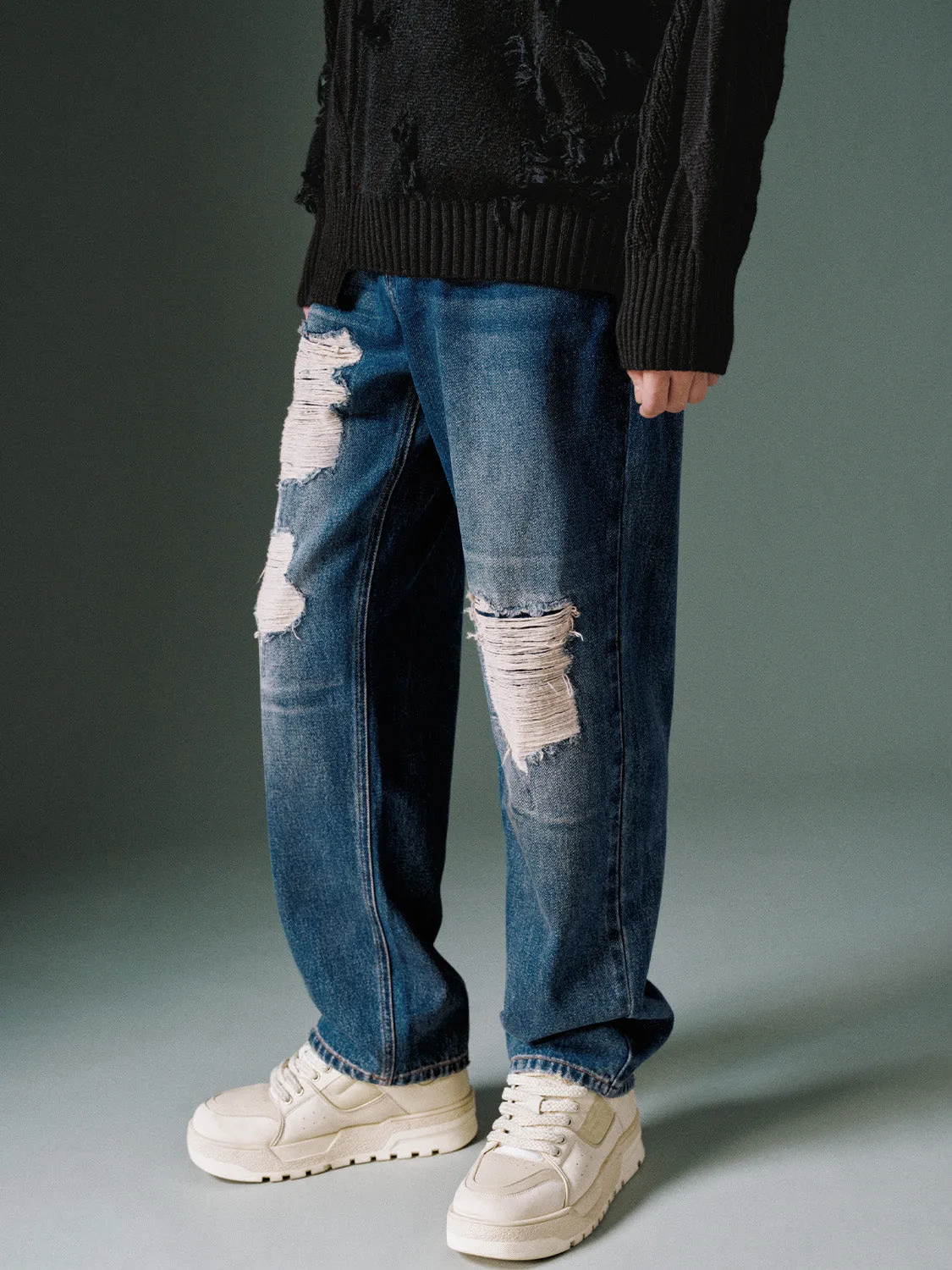 Ripped Denim Jeans sold by Urban Revivo product image thumbnail 3