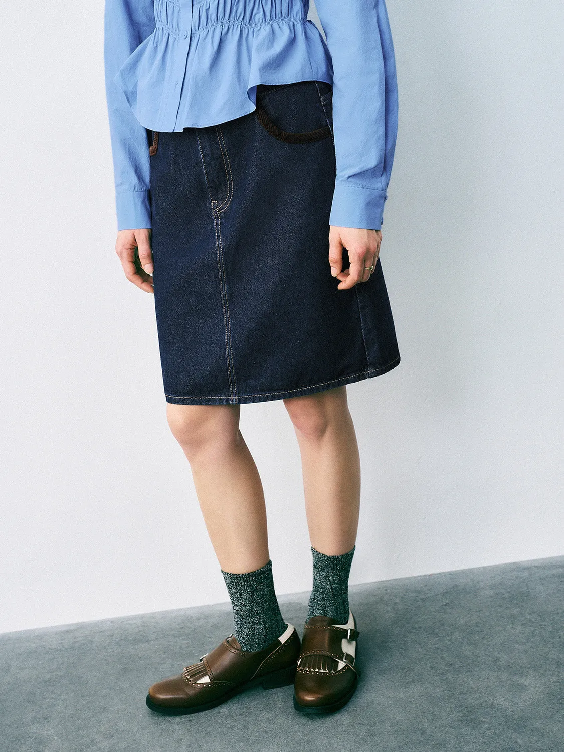 Regular Denim Skirts sold by Urban Revivo product image thumbnail 3