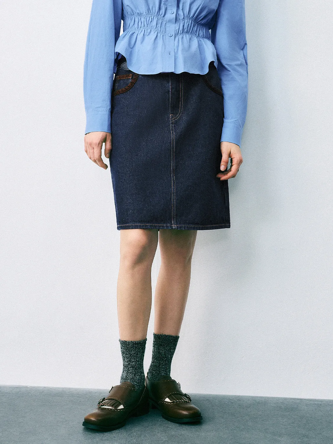 Regular Denim Skirts sold by Urban Revivo product image thumbnail 2