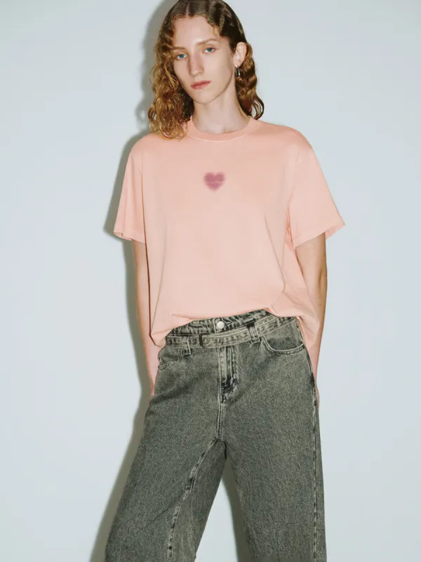 Printed Crew Neck Straight T-Shirt sold by Urban Revivo