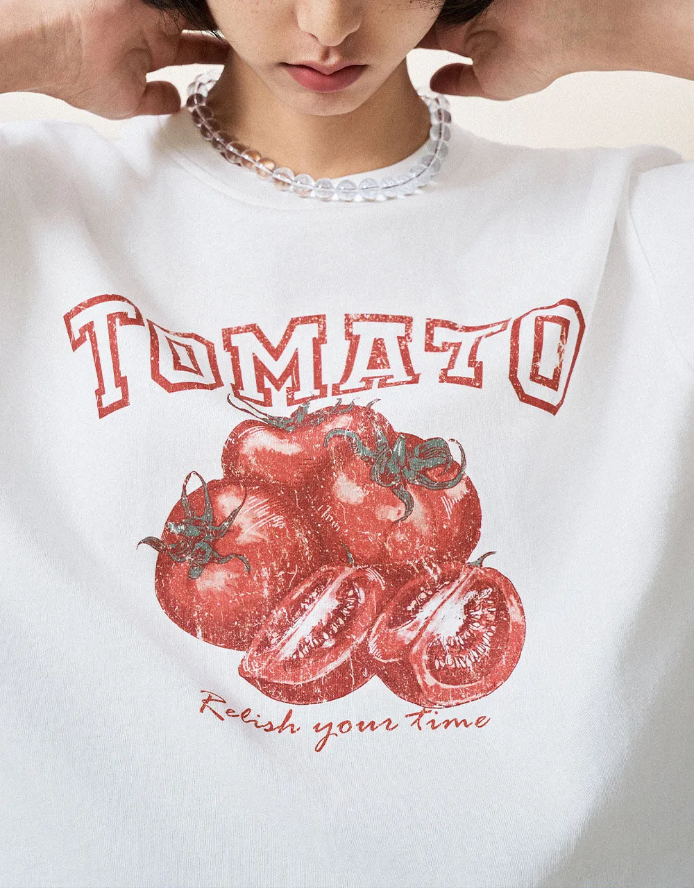 Printed Crew Neck Straight T-Shirt sold by Urban Revivo product image thumbnail 3