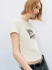 Printed Crew Neck Skinny T-Shirt sold by Urban Revivo
