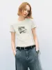 Printed Crew Neck Skinny T-Shirt sold by Urban Revivo